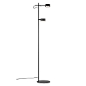 Nordlux LED Floor lamp CLYDE, 2x 5W, 2700K, 2x 350lm, IP20, 3-Step MOODMAKER, black