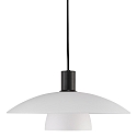 Nordlux Pendant luminaire VERONA, E27, IP20, black, glass opal white