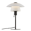 Nordlux Table lamp VERONA, E27, IP20, black, glass opal white
