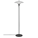 Nordlux Floor lamp VERONA, E27, IP20, black, glass opal white