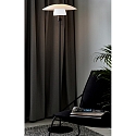 Nordlux Floor lamp VERONA, E27, IP20, black, glass opal white