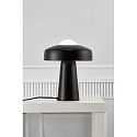 Table lamp TIME, E27, IP20, glass opal white, black