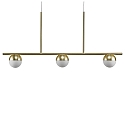 Nordlux Pendant luminaire CONTINA, 3 flames, G9, IP20, glass opal white, brass