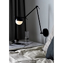 Wandarmatuur CONTINA G9 IP20, opaalwit, zwart, zwart glanzend 