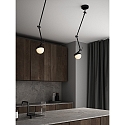 Wandarmatuur CONTINA G9 IP20, opaalwit, zwart, zwart glanzend 