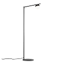 Floor lamp CONTINA, G9, IP20, glass opal white, black