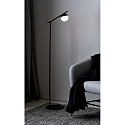 Floor lamp CONTINA, G9, IP20, glass opal white, black
