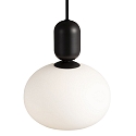 Nordlux Pendant luminaire NOTTI, E27, IP20, glass opal white, mocha