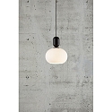 Nordlux Pendant luminaire NOTTI, E27, IP20, glass opal white, mocha