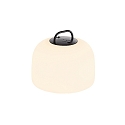 battery pendant luminaire KETTLE 22 PORTABLE dimmable IP65, black, white matt dimmable