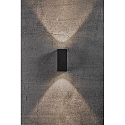 LED Wall luminaire ASBOL KUBI LED Outdoor luminaire, 2x 5W, 3000K, 2x 370lm, IP44, black