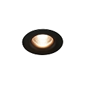 Nordlux Downlight STARKE rond IP20, glanzend, zwart dimbaar