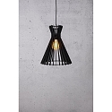 Pendant luminaire GROA 35, E27, black