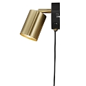 Nordlux wall luminaire EXPLORE GU10 IP20, brushed brass, black matt 
