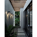 Nordlux outdoor wall luminaire ALUDRA E27 IP54, seaside black dimmable