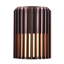 Nordlux outdoor wall luminaire ALUDRA E27 IP54, seaside metallic brown dimmable