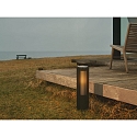 Nordlux bollard lamp ALUDRA 45 E27 IP44, seaside black dimmable