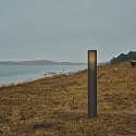 Nordlux bollard lamp ALUDRA 95 E27 IP44, seaside anthracite dimmable