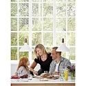 Pendelarmatuur NORI 27 E27 IP20, glanzend, zwart, wit dimbaar