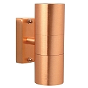 Outdoor Wall luminaire TIN, double, GU10, IP54, copper
