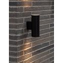 Nordlux Outdoor Wall luminaire TIN MAXI, double, GU10, IP54, black