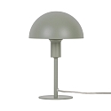 table lamp ELLEN MINI half round, with switch, with lamp socket E14 IP20, green, mat 