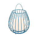 Acculamp JIM TO-GO met Schakelaar, met USB-Aansluiting IP54, blauw dimbaar