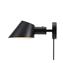 Wandarmatuur STAY SHORT E27 IP20, zwart 