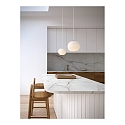 design for the people by Nordlux Pendelarmatuur NAVONE 20 E27 IP20, messing geborsteld, opaalwit 
