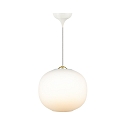design for the people by Nordlux Pendelarmatuur NAVONE 30 E27 IP20, messing geborsteld, opaalwit 