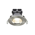 Downlight FREMONT set van 1 IP65, staal geborsteld dimbaar