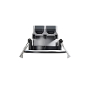 Nordlux Downlight FREMONT set van 3 IP65, zwart dimbaar
