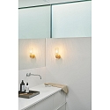 Nordlux wall luminaire TUTAN E14 IP44, brass dimmable