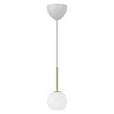Nordlux Pendelarmatuur FRANCA 13 E14 IP20, glanzend, messing, wit dimbaar