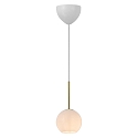 Nordlux Pendelarmatuur FRANCA 13 E14 IP20, glanzend, messing, wit dimbaar