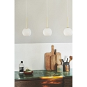 Nordlux Pendelarmatuur FRANCA 13 E14 IP20, glanzend, messing, wit dimbaar