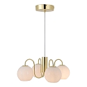Nordlux Pendelarmatuur FRANCA E14 IP20, glanzend, messing, wit dimbaar