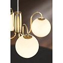 Nordlux Pendelarmatuur FRANCA E14 IP20, glanzend, messing, wit dimbaar
