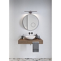 mirror luminaire IP S13 40 IP44, steel brushed 