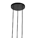 Nordlux Pendelarmatuur TILO 3-vlams, rond GU10 IP20, zwart dimbaar