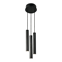 Pendelarmatuur VICO 3-vlams GU10 IP20, zwart dimbaar