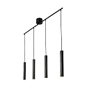 Pendelarmatuur VICO 4-vlams GU10 IP20, zwart dimbaar
