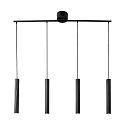 Nordlux Pendelarmatuur VICO 4-vlams GU10 IP20, zwart dimbaar
