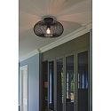 Nordlux wall and ceiling luminaire BERONI E27 IP20, black dimmable