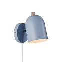 Wandarmatuur GASTON E27 IP20, blauw 