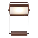 Nordlux battery solar lamp SAULIO adjustable, with handle, sea-air resistant IP44, brown, mat dimmable