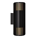 outdoor wall luminaire ALUDRA DOUBLE E27 IP54, seaside black dimmable