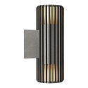 Nordlux outdoor wall luminaire ALUDRA DOUBLE E27 IP54, seaside anthracite dimmable