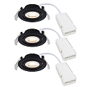 Nordlux Inbouwarmatuur MONOLO set van 3 IP20, zwart dimbaar 4,8W 70 | 230 | 450lm 3000K 36� 36� CRI 80