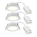 Nordlux Inbouwarmatuur OLEA set van 3 IP65 | IP20, wit  4,4W 345lm 2700K 110� 110� CRI 90